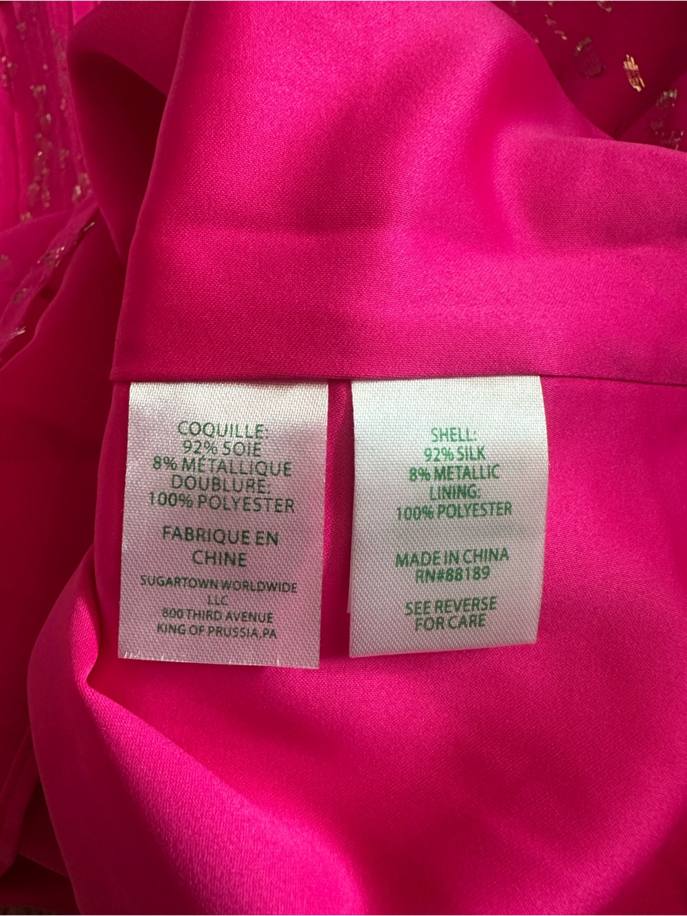 NWT Lilly Pulitzer Cleme Long Sleeve Silk dress pink palms fish clip chiffon 2 - Picture 6 of 7